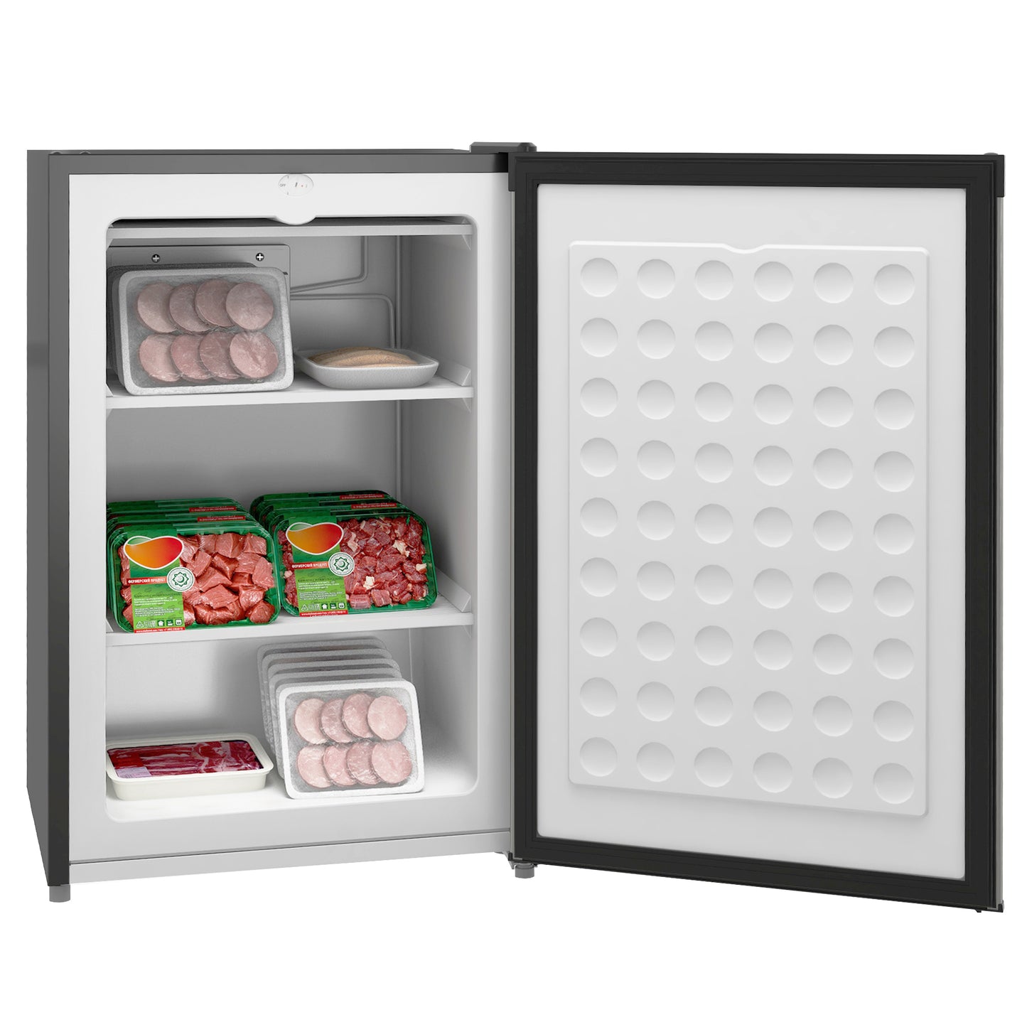 3.0 Cu. Ft. Compact Upright Freezer - Sleek Silver Steel