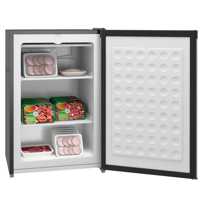 3.0 Cu. Ft. Compact Upright Freezer - Sleek Silver Steel